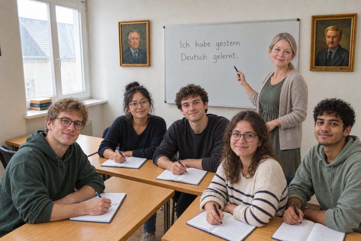 Deutschkurs im Klassenraum des Steinke-Instituts Bonn
