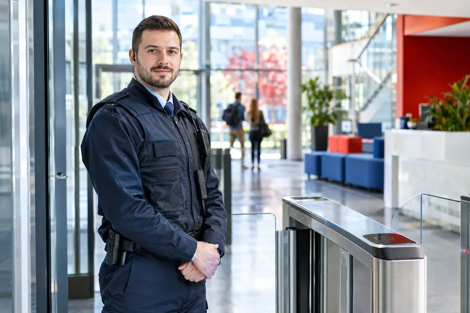 Fortbildung Security: Sicherheitsmitarbeiter am Eingang
